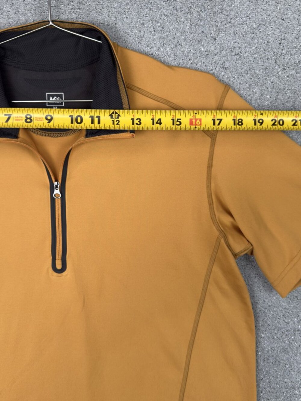 REI Venturi Quarter Zip Shirt Men's M Running Hiking Training Yellow 808880 - Picture 5 of 9